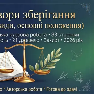 Продам готову курсову на тему: Договори зберігання.