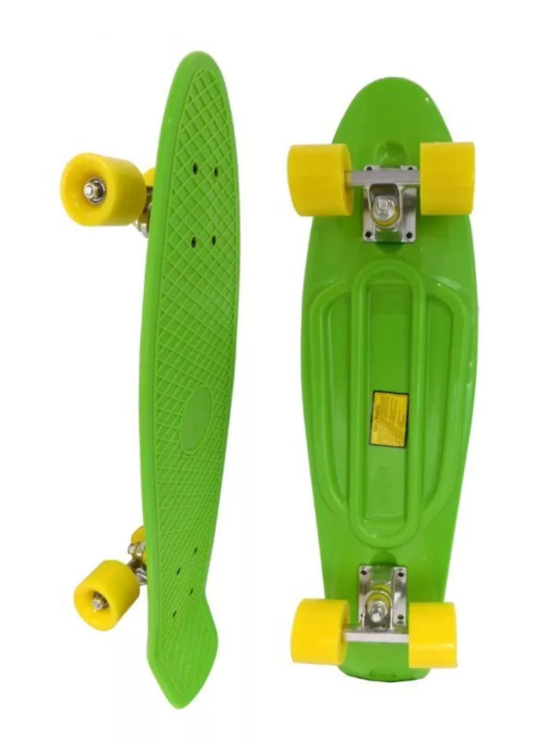 Скейт Longboard Penny 28 зеленый с желтыми колесами